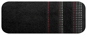 Ręcznik do rąk 30x50 cm bawełniany kolor czarny z ozdobnym stebnowaniem 500 g/m2 POLA Eurofirany
