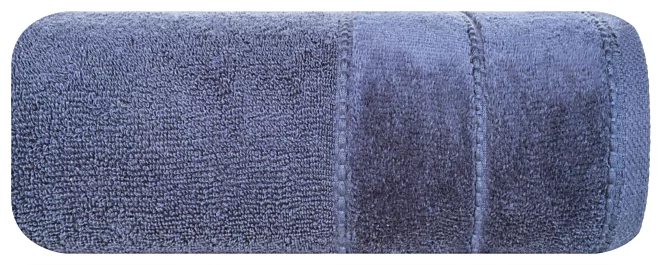 Ręcznik do rąk 30x50 cm bawełniany kolor granatowy z welwetową bordiurą 500 g/m2 JESSI Eurofirany