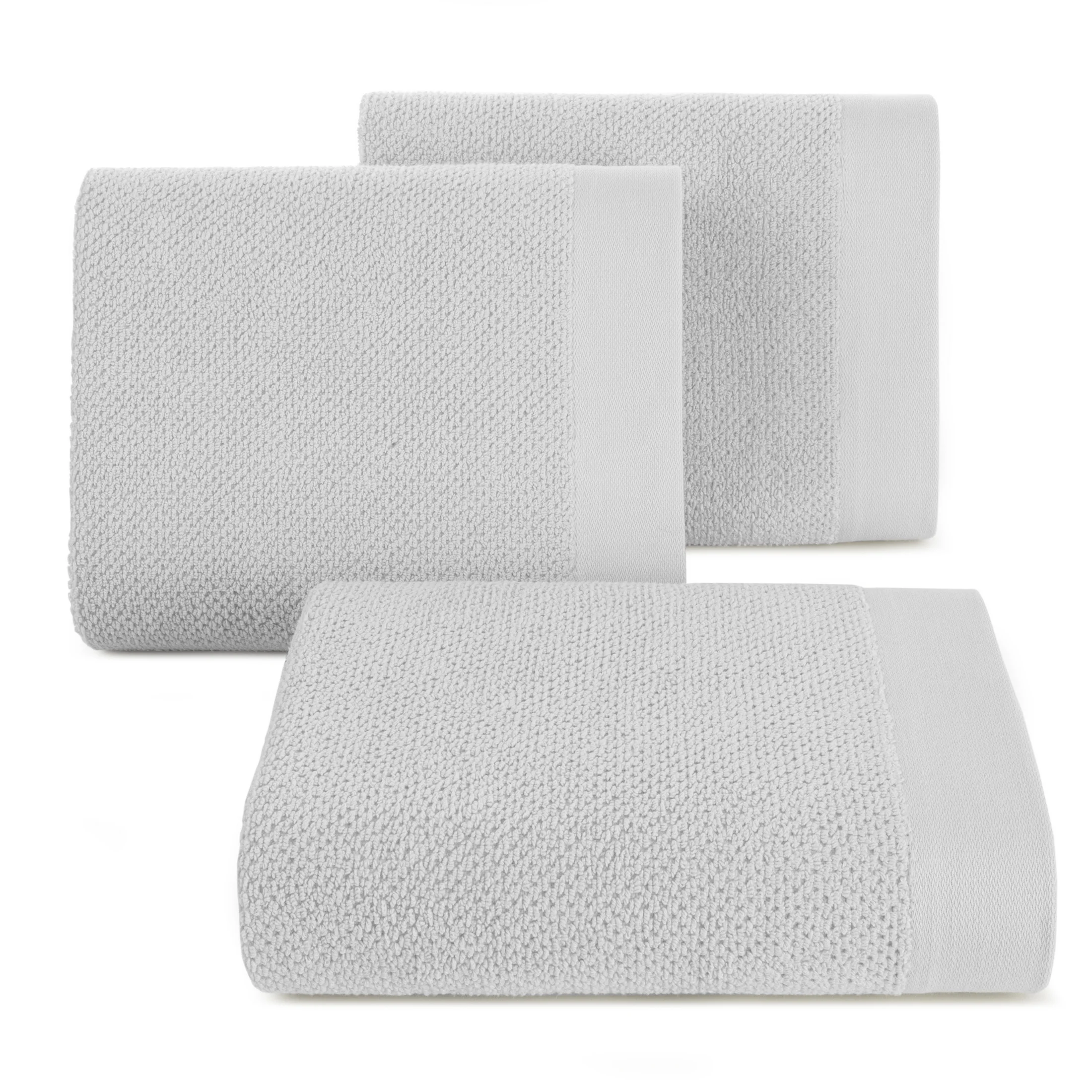 Ręcznik do rąk 30x50 cm bawełniany kolor jasnoszary o ryżowej strukturze 550 g/m2 RISO Eurofirany