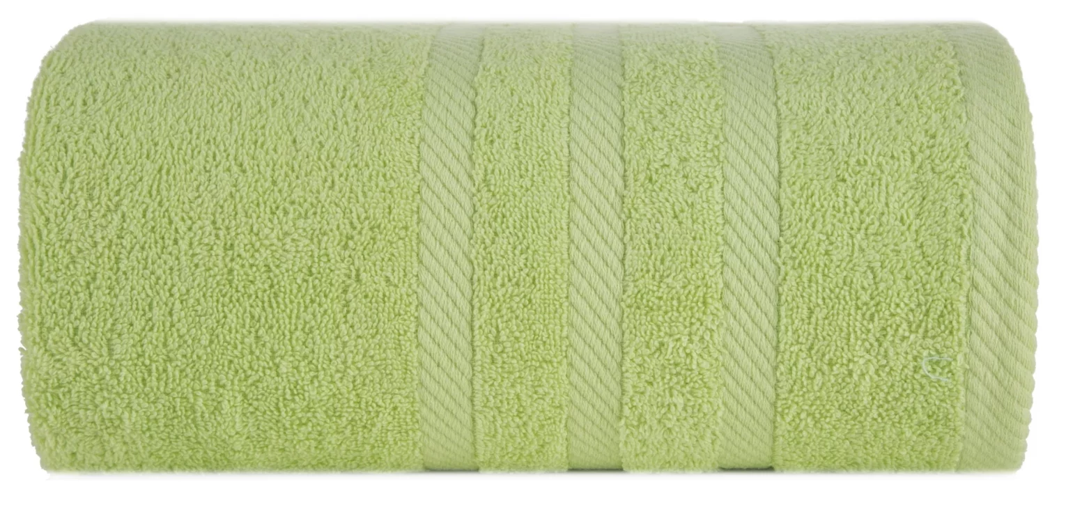 Ręcznik do rąk 30x50 cm bawełniany kolor jasnozielony z ozdobną bordiurą 500 g/m2 MILO Eurofirany