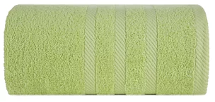 Ręcznik do rąk 30x50 cm bawełniany kolor jasnozielony z ozdobną bordiurą 500 g/m2 MILO Eurofirany