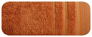 Ręcznik do rąk 30x50 cm bawełniany kolor pomarańczowy z ozdobnym stebnowaniem 500 g/m2 POLA Eurofirany