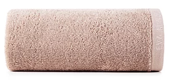 Ręcznik do rąk 30x50 cm bawełniany kolor pudrowy z haftowanym logiem Eva Minge 550 g/m2 VENUS Eurofirany
