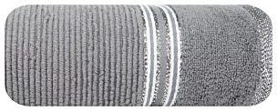 Ręcznik do rąk 30x50 cm bawełniany kolor srebrny z błyszczącą bordiurą 530 g/m2 FILON Eurofirany