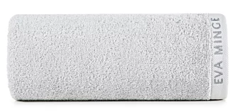 Ręcznik do rąk 30x50 cm bawełniany kolor srebrny z haftowanym logiem Eva Minge 550 g/m2 VENUS Eurofirany