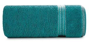 Ręcznik do rąk 30x50 cm bawełniany kolor turkusowy z błyszczącą bordiurą 530 g/m2 FILON Eurofirany