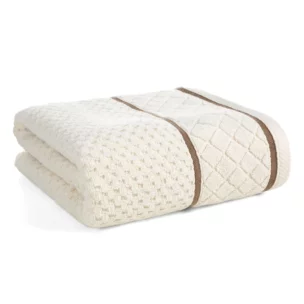 Ręcznik do rąk 30x50 cm bawełniany zero twist kremowy o ryżowej strukturze 550 g/m2 FAVORI Eurofirany