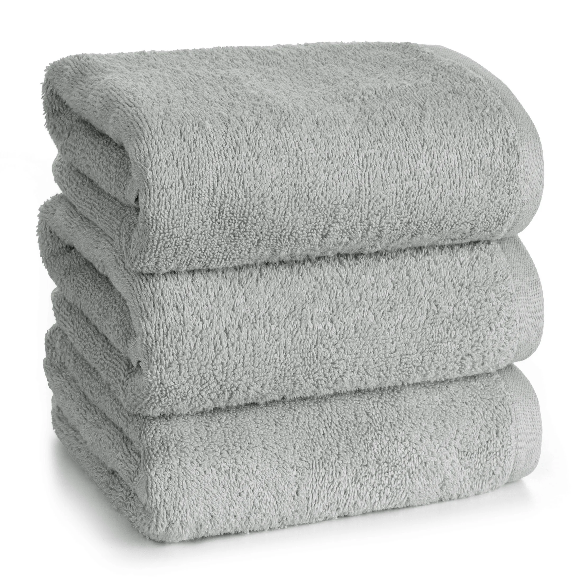 Ręcznik do rąk 30x50 cm srebrny bawełniany gładki z wąską bordiurą 500 g/m2 BASIC Eurofirany