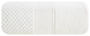 Ręcznik do rąk 70x140 cm bawełniany kolor kremowy z welwetową bordiurą 500 g/m2 JESSI Eurofirany