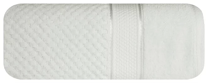Ręcznik do rąk 90x150 cm bawełniany kolor biały z welwetową bordiurą 500 g/m2 JESSI Eurofirany