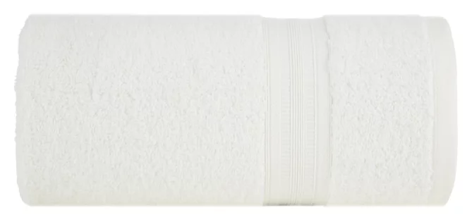 Ręcznik do rąk 30x50 cm bawełniany kolor kremowy z bordiurą w paski 550 g/m2 ELEN Eurofirany