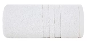 Ręcznik kąpielowy 50X90 cm bawełniany kolor biały w pasy i lśniącą nitką 500 g/m2 GALA Eurofirany