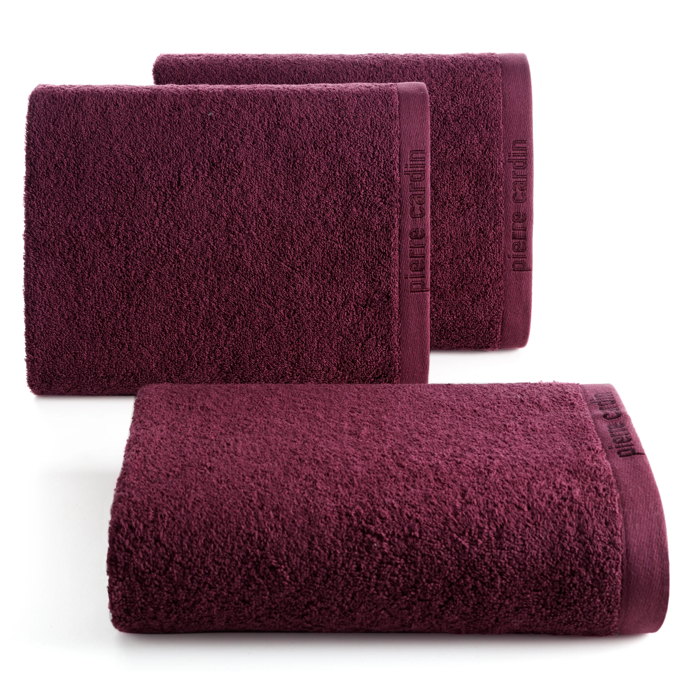 Ręcznik kąpielowy 50x90 cm bawełniany kolor burgundowy 430 g/m2 EVI Pierre Cardin Eurofirany