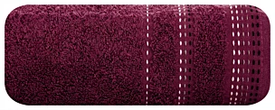 Ręcznik kąpielowy 50x90 cm bawełniany kolor fioletowy z ozdobnym stębnowaniem 500 g/m2 POLA Eurofirany
