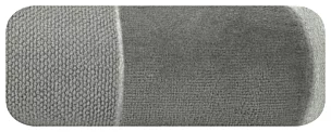 Ręcznik kąpielowy 50x90 cm bawełniany kolor stalowy z bordiurą z weluru 500 g/m2 LUCY Eurofirany