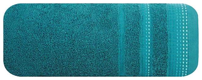 Ręcznik kąpielowy 50x90 cm bawełniany kolor turkusowy z ozdobnym stębnowaniem 500 g/m2 POLA Eurofirany