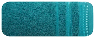Ręcznik kąpielowy 50x90 cm bawełniany kolor turkusowy z ozdobnym stębnowaniem 500 g/m2 POLA Eurofirany