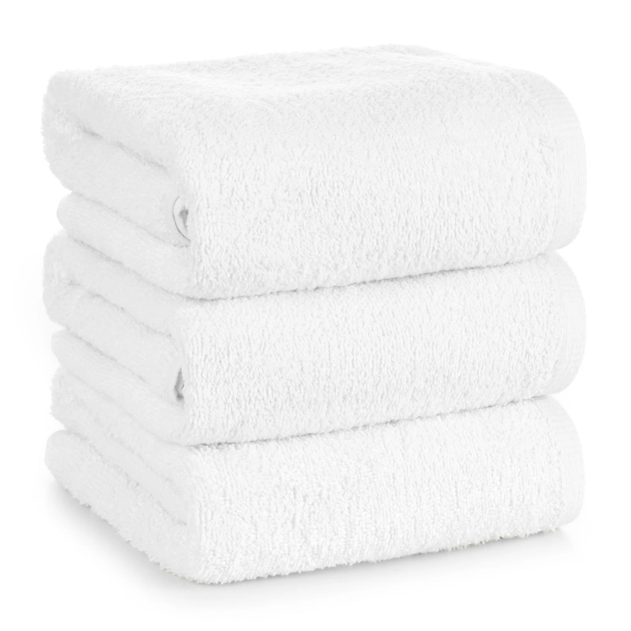 Ręcznik kąpielowy 50x90 cm biały bawełniany gładki z wąską bordiurą 400 g/m2 BASIC Eurofirany
