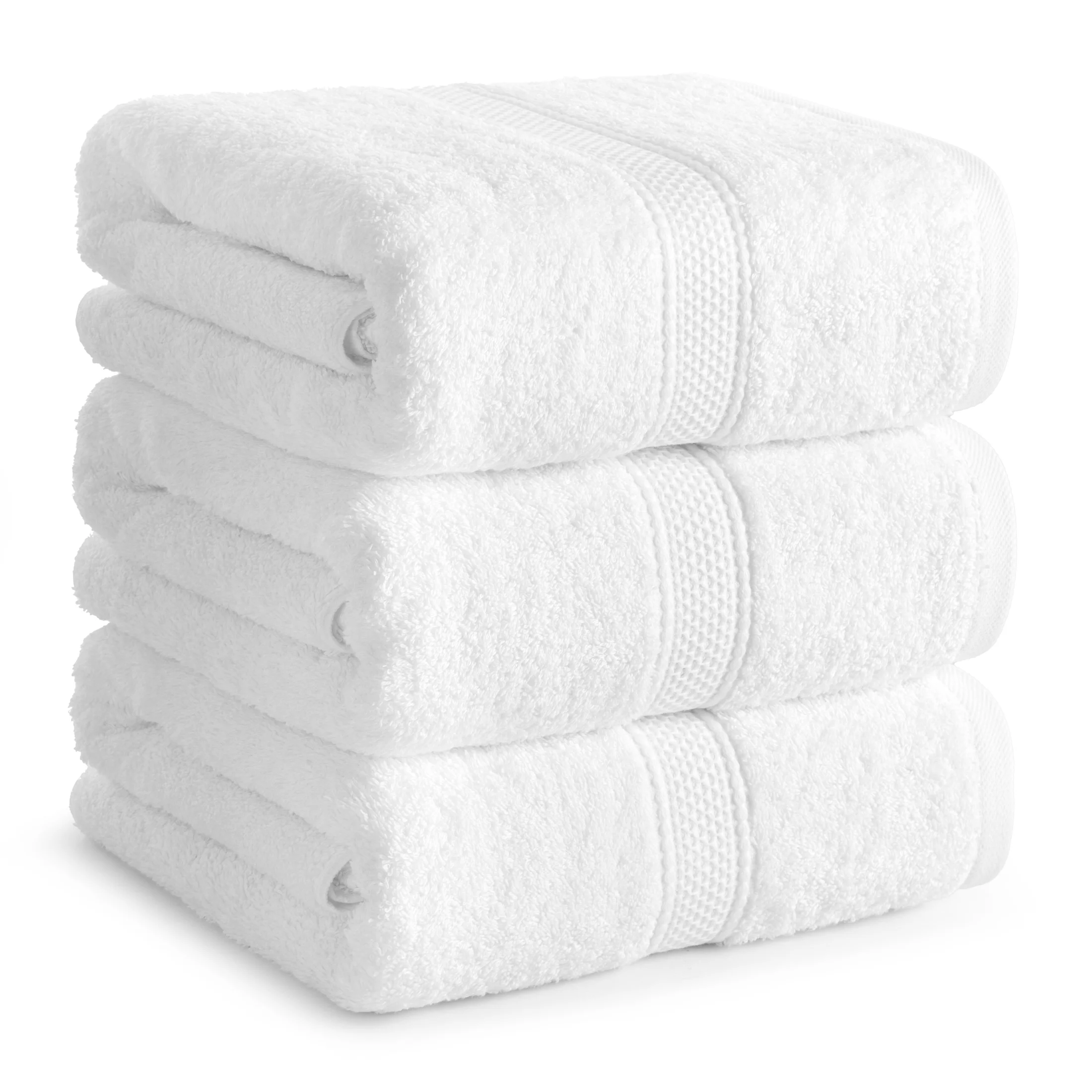 Ręcznik kąpielowy 50x90 cm z bawełny egipskiej kolor biały z ozdobną bordiura 600 g/m2 MINDY - Eurofirany Premium