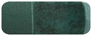 Ręcznik kąpielowy 70x140 cm bawełniany kolor butelkowy zielony z bordiurą z weluru 500 g/m2 LUCY Eurofirany