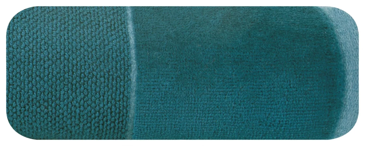 Ręcznik kąpielowy 70x140 cm bawełniany kolor ciemnoturkusowy z bordiurą z weluru 500 g/m2 LUCY Eurofirany