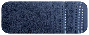 Ręcznik kąpielowy 70x140 cm bawełniany kolor granatowy z ozdobnym stębnowaniem 500 g/m2 POLA Eurofirany
