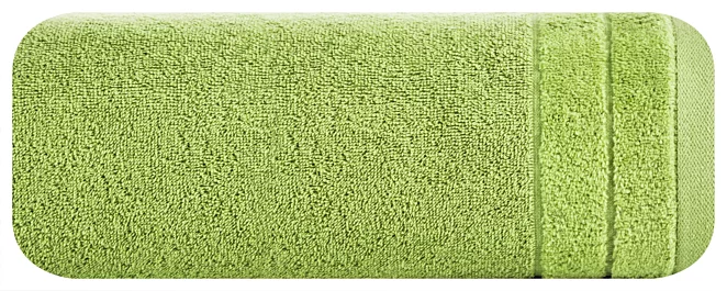 Ręcznik kąpielowy Damla z welwetową bordiurą oliwkowy 70x140 cm Eurofirany