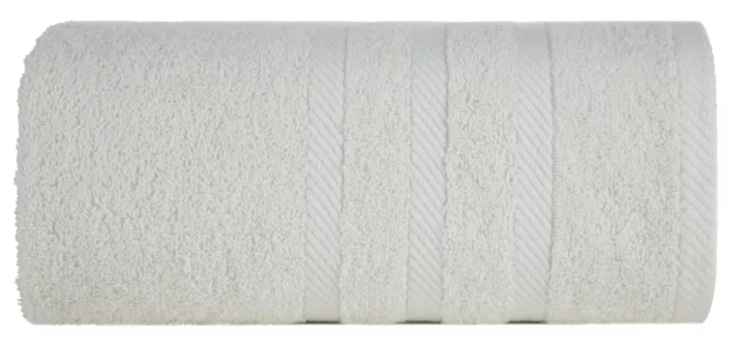 Ręcznik do rąk 30x50 cm bawełniany kolor kremowy z ozdobną bordiurą 500 g/m2 MILO Eurofirany