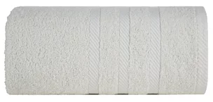 Ręcznik do rąk 30x50 cm bawełniany kolor kremowy z ozdobną bordiurą 500 g/m2 MILO Eurofirany