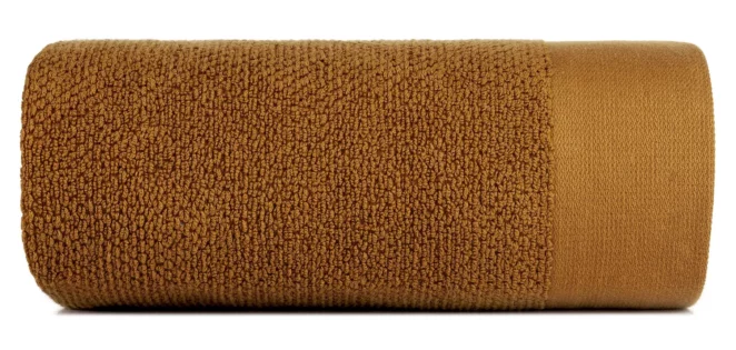 Ręcznik kąpielowy 50x90 cm bawełniany kolor miodowy o ryżowej strukturze 550 g/m2 RISO Eurofirany