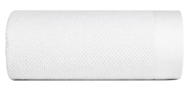 Ręcznik kąpielowy 70x140 cm bawełniany kolor biały o ryżowej strukturze 550 g/m2 RISO Eurofirany
