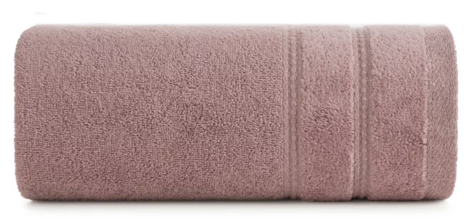 Ręcznik kąpielowy 50x90 cm bawełniany kolor liliowy zdobiony błyszczącymi paseczkami 500 g/m2 GLORY 4 Eurofirany