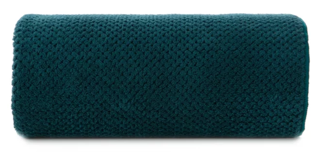 Ręcznik kąpielowy 70x140 cm szybkoschnący z mikrofibry kolor ciemnozielony o ryżowej strukturze 280 g/m2 ZOE 1 Eurofirany