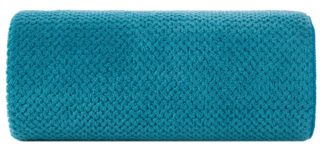 Ręcznik kąpielowy 70x140 cm szybkoschnący z mikrofibry kolor turkusowy o strukturze ryżowej 280 g/m2 ZOE 1 Eurofirany