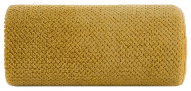 Ręcznik kąpielowy 70x140 cm szybkoschnący z mikrofibry kolor musztardowy o ryżowej strukturze 280 g/m2 ZOE 1 Eurofirany