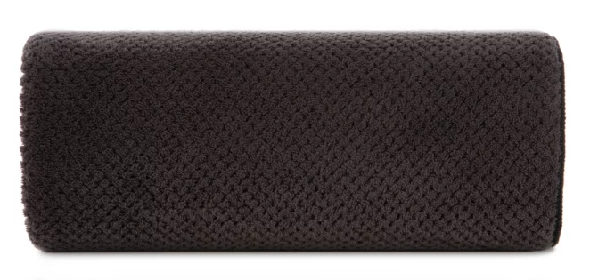 Ręcznik do rąk 30x50 cm szybkoschnący z mikrofibry kolor czarny o ryżowej strukturze 280 g/m2 ZOE 1 Eurofirany