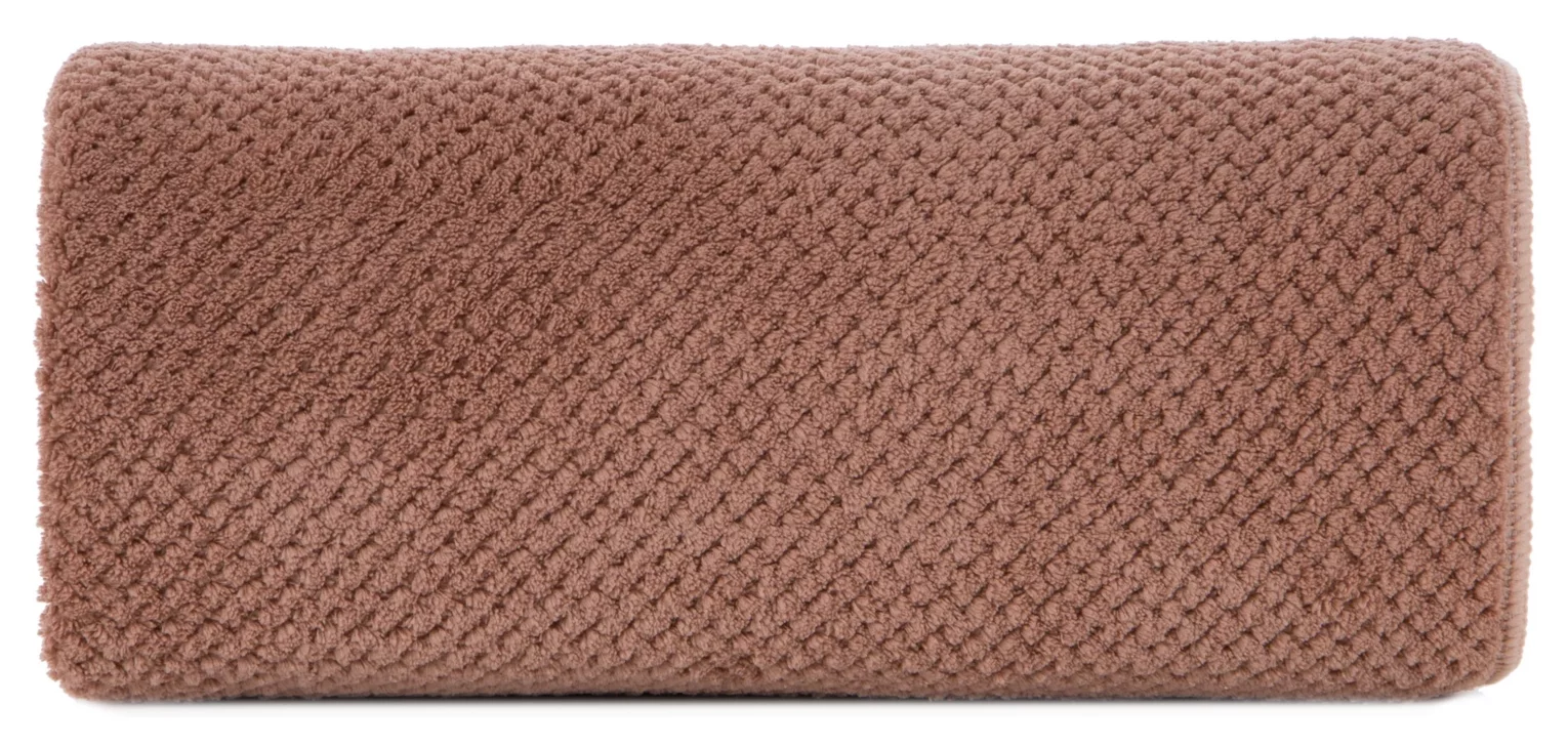 Ręcznik do rąk 30x50 cm szybkoschnący z mikrofibry kolor pudrowy róż o ryżowej strukturze 280 g/m2 ZOE 1 Eurofirany