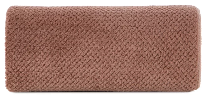 Ręcznik kąpielowy 50x90 cm szybkoschnący z mikrofibry kolor pudrowy róż o ryżowej strukturze 280 g/m2 ZOE 1 Eurofirany