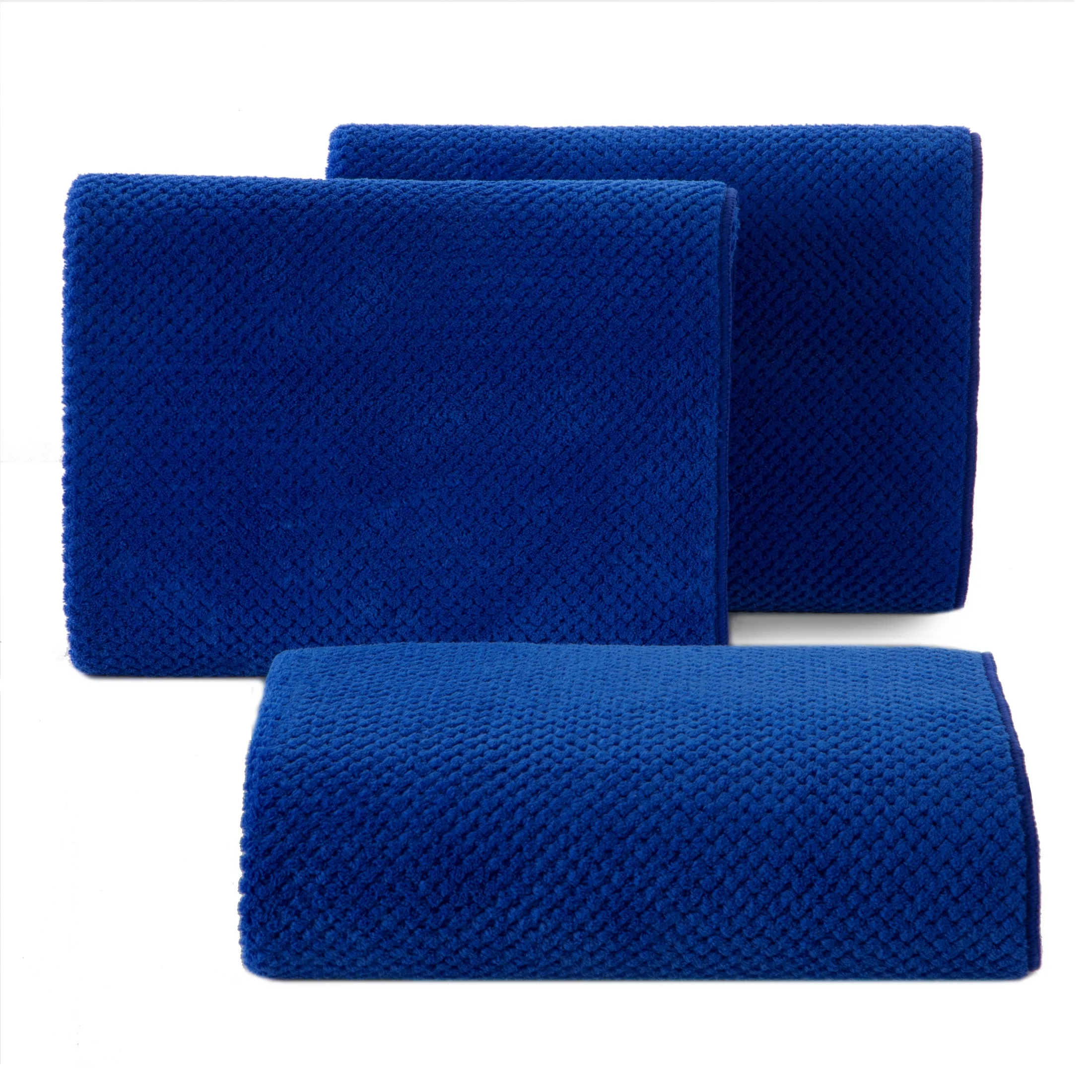 Ręcznik do rąk 30x50 cm szybkoschnący z mikrofibry kolor granatowy o ryżowej strukturze 280 g/m2 ZOE 1 Eurofirany
