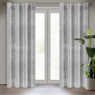 Zasłona stalowa z ekskluzywnego matowego welwetu 140x250 cm przelotka RIA Diva Line Eurofirany