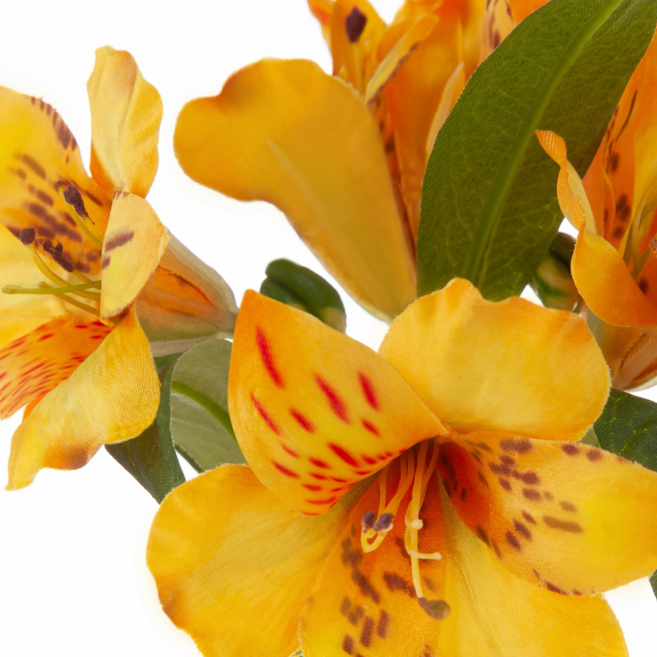 Kwiat sztuczny rododendron żółto, pomarańczowy 48 cm