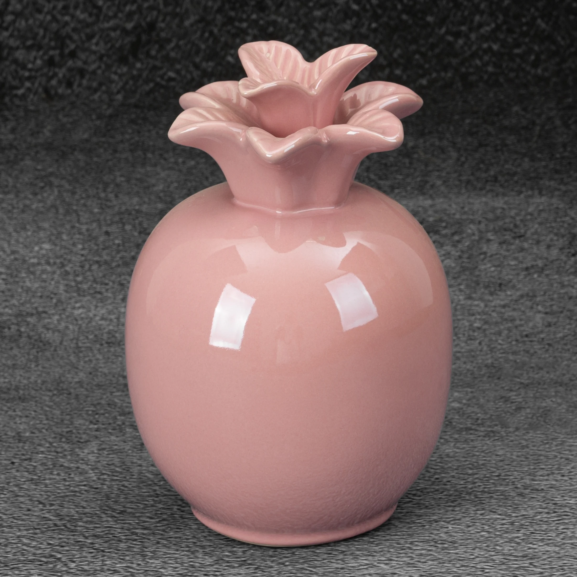 Figurka ceramiczna różowa ananas z perłowym połyskiem średnica 11x16 cm SIMONA Eurofirany