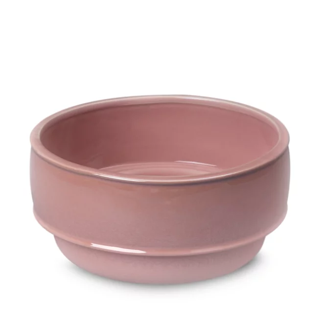 Misa ceramiczna dekoracyjna różowa z perłowym połyskiem średnica 20x10cm SIMONA Eurofirany