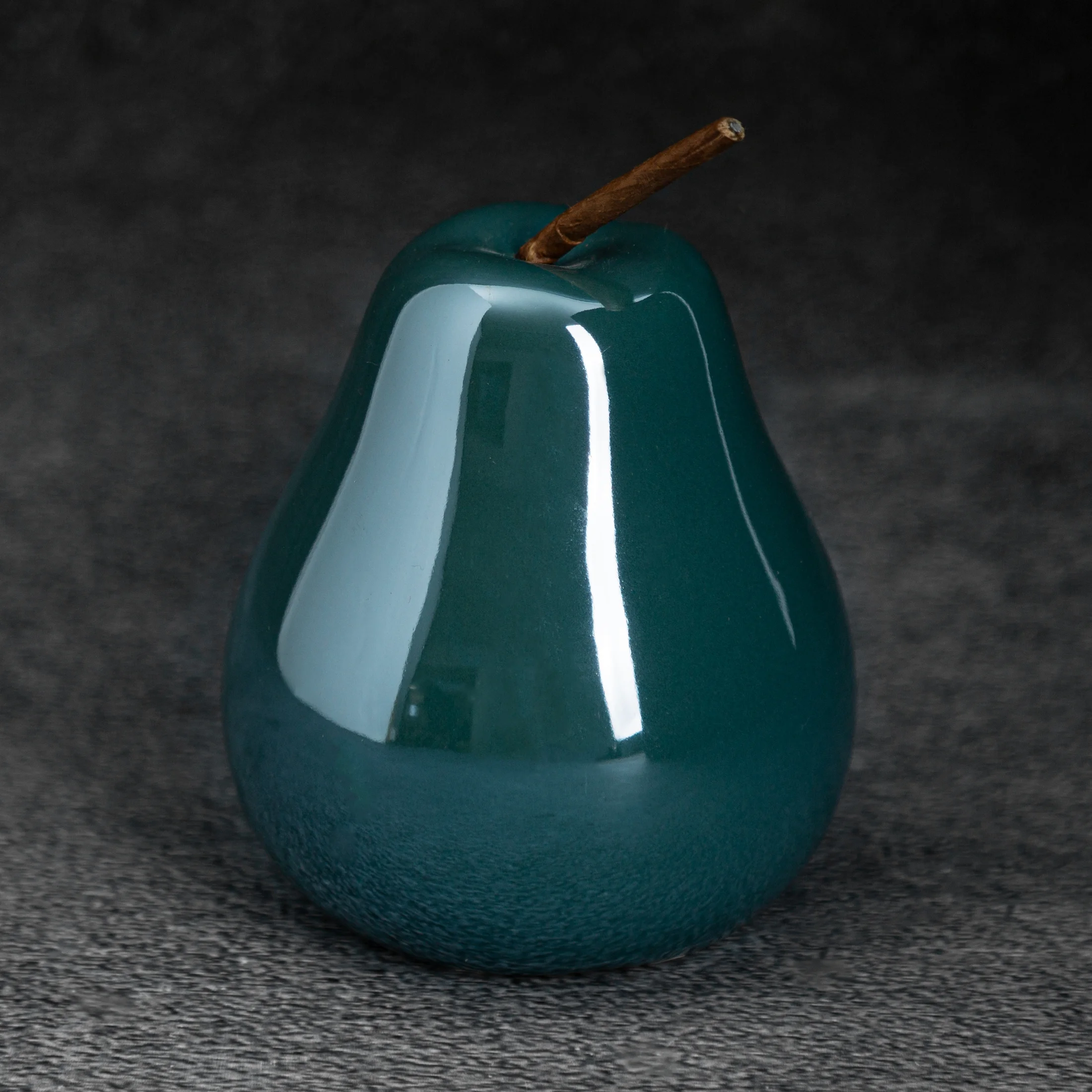 SIMONA 2 TURKUSOWA FIGURKA CERAMICZNA GRUSZKA 8x13 cm EUROFIRANY