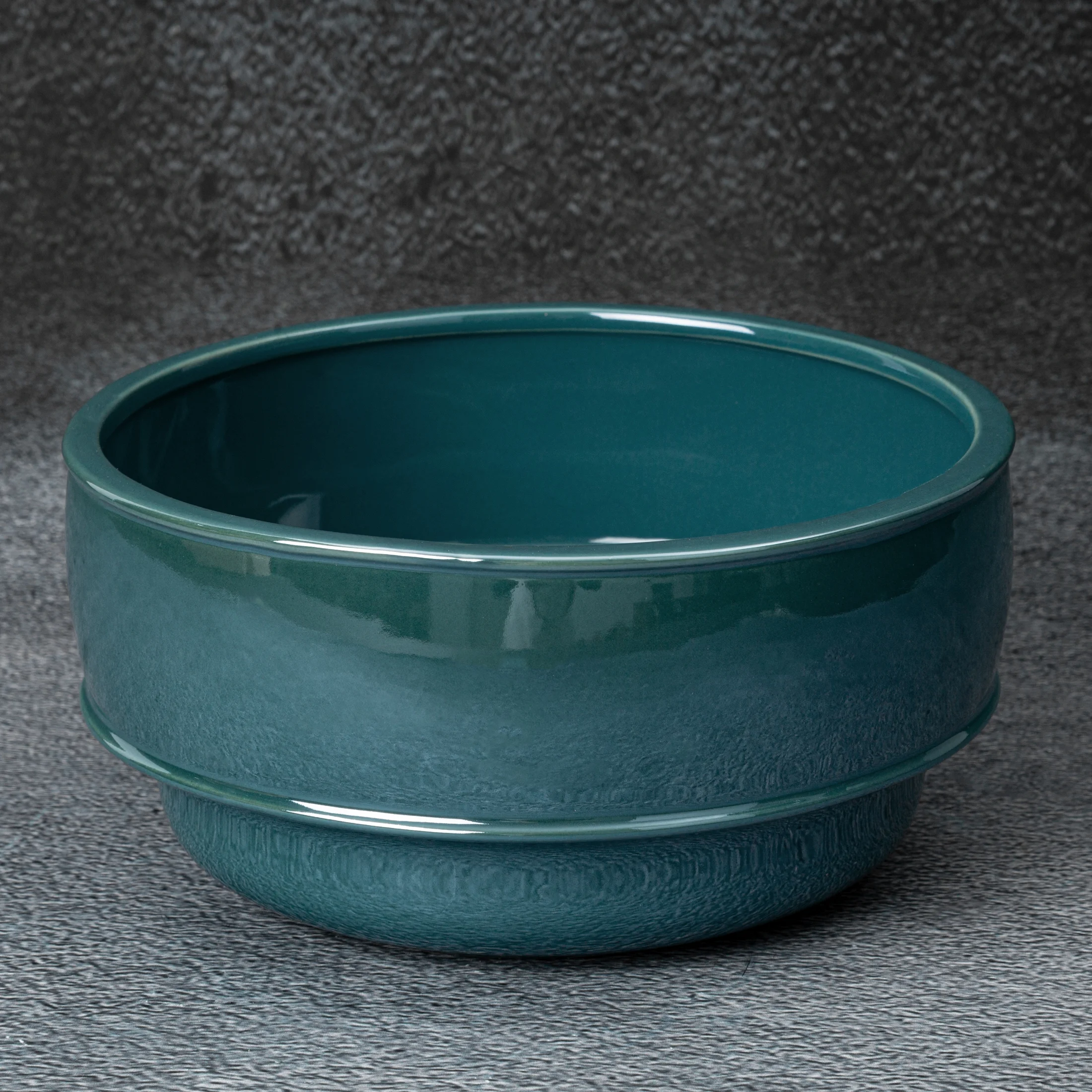 Misa ceramiczna dekoracyjna turkusowa z perłowym połyskiem średnica 20x10 cm SIMONA Eurofirany