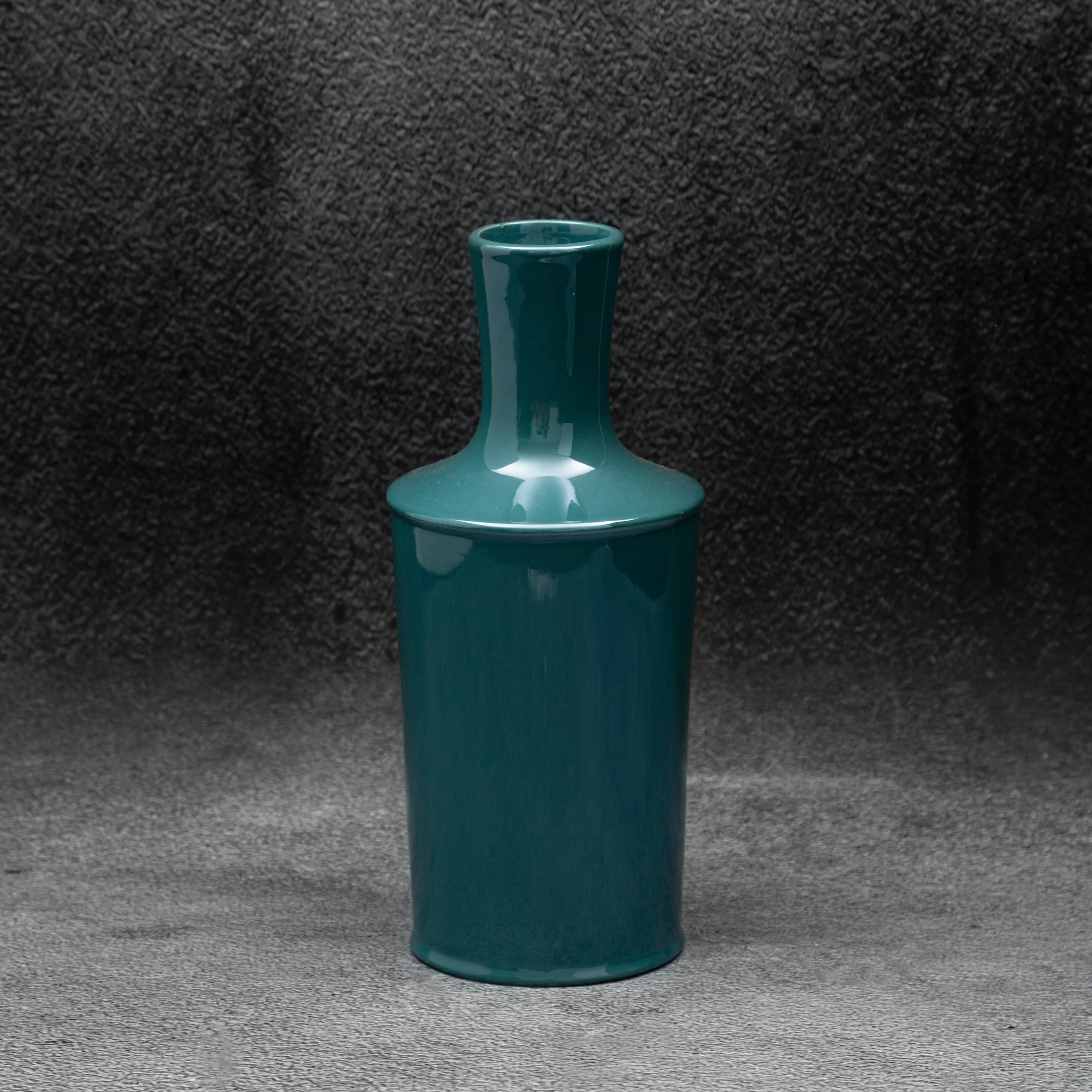SIMONA 2 TURKUSOWY WAZON CERAMICZNY Z PERŁOWYM POŁYSKIEM 12x27 cm EUROFIRANY