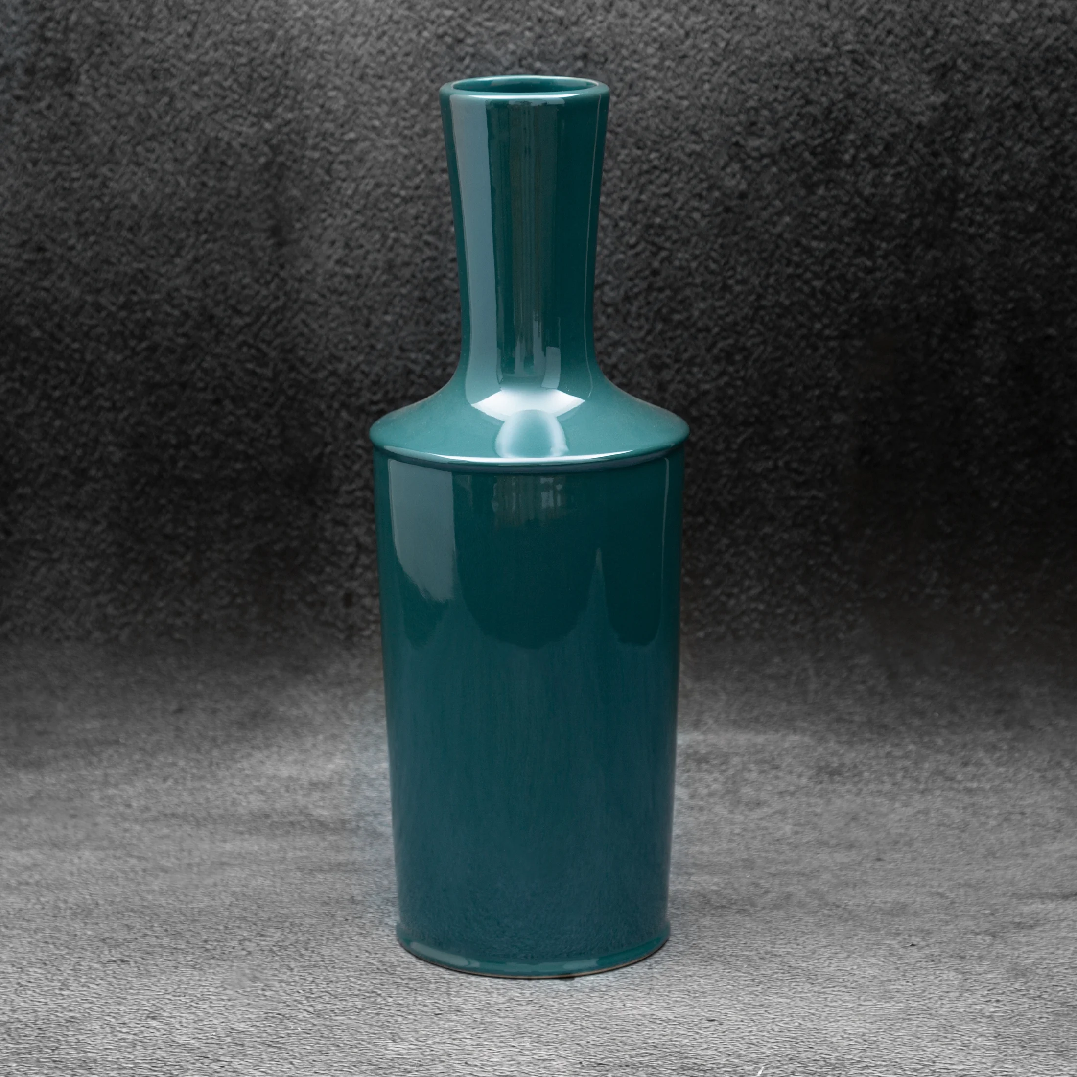 Wazon ceramiczny SIMONA 2 turkusowy z perłowym połyskiem Eurofirany