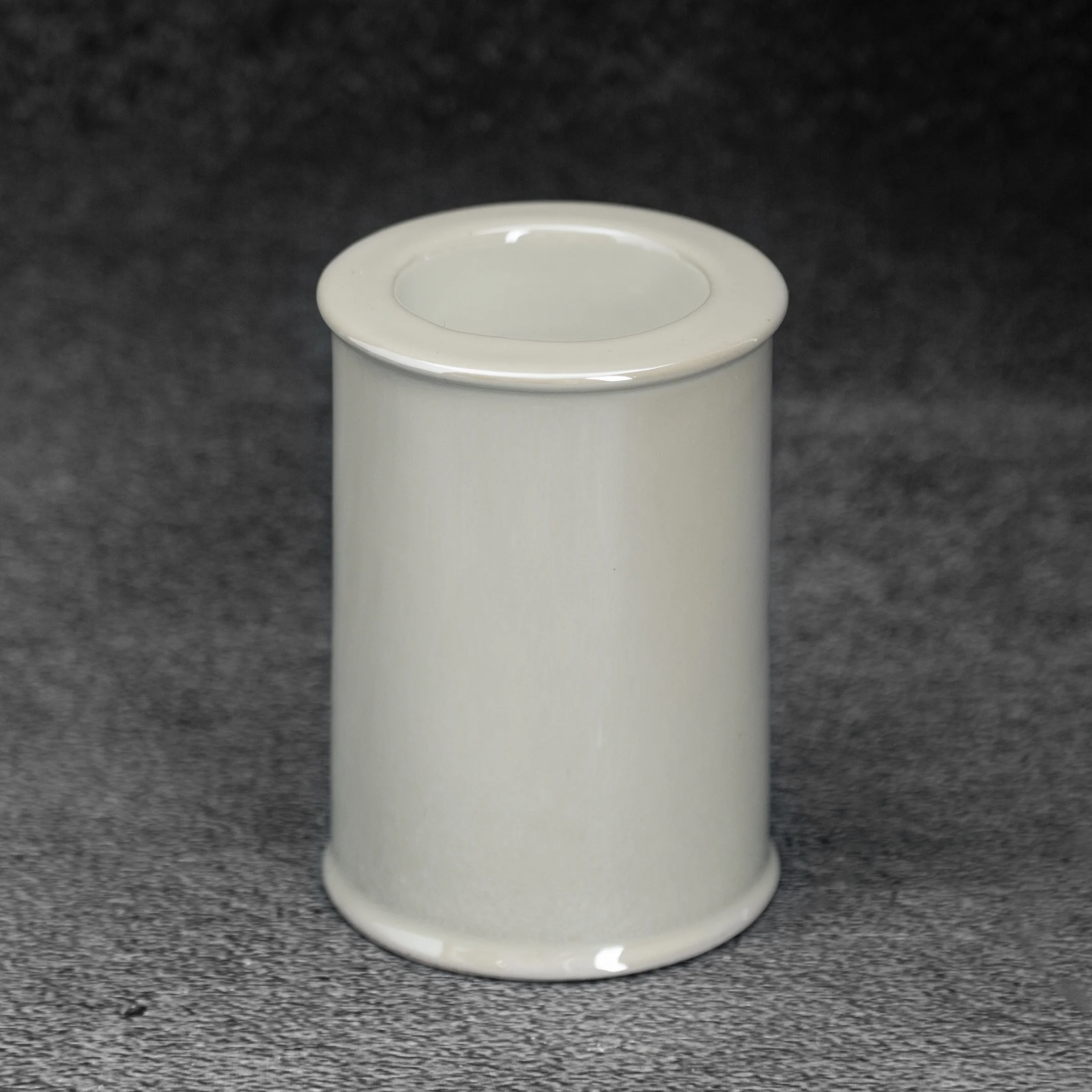 Świecznik ceramiczny perłowy w formie walca z połyskiem średnica 7x10 cm SIMONA Eurofirany