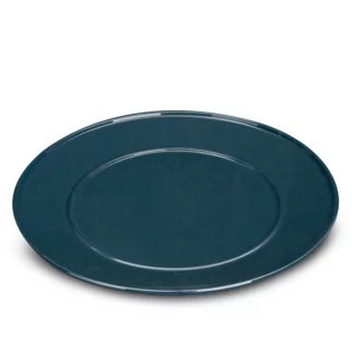 Talerz ceramiczny granatowy dekoracyjny  z perłowym połyskiem średnica 30x2 cm SIMONA Eurofirany