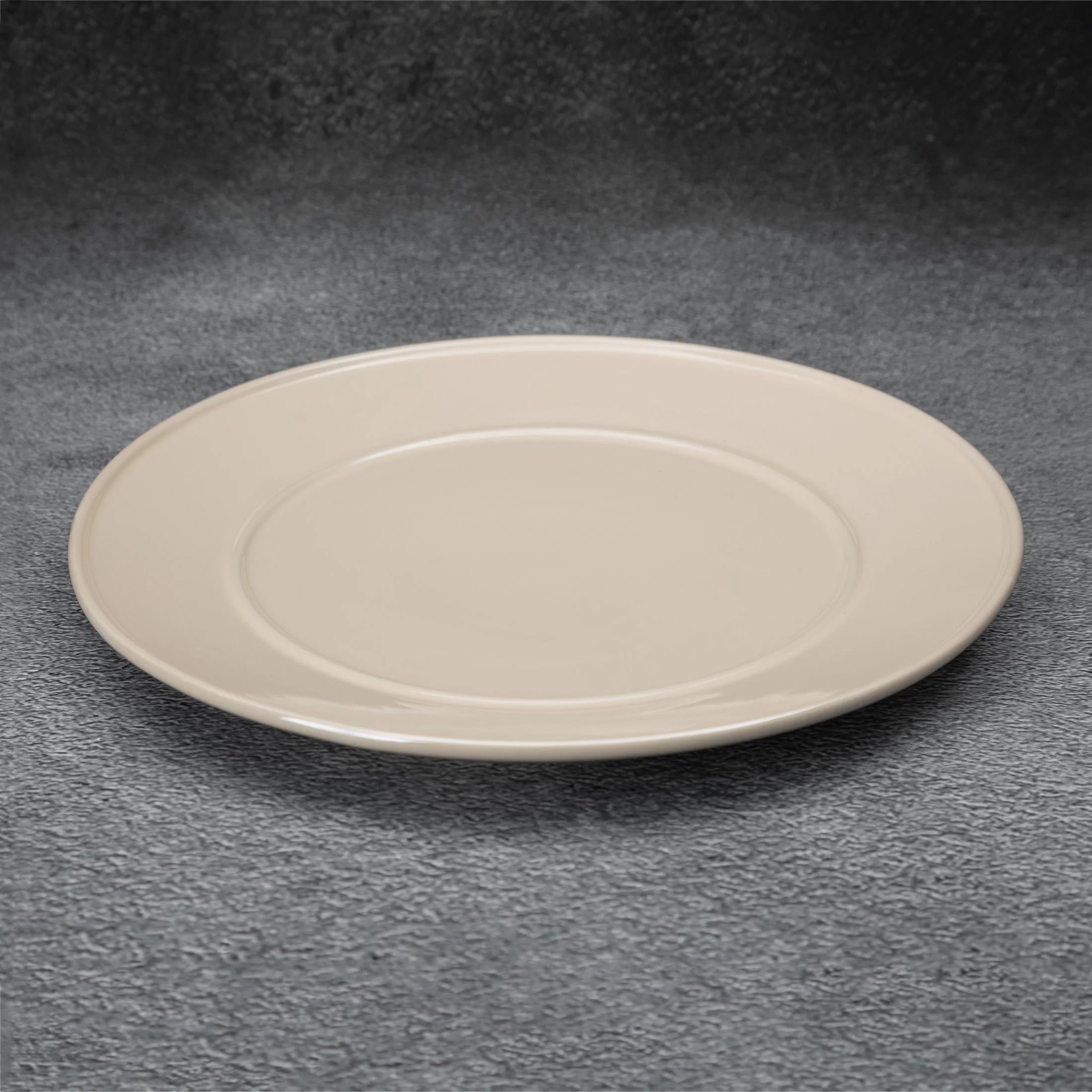 Talerz ceramiczny beżowy dekoracyjny z perłowym połyskiem średnica 30x2 cm SIMONA Eurofirany
